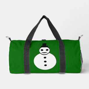Snowman Gemustert lächeln Weihnachten Duffle Bag