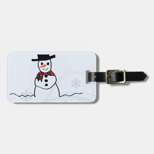 Snowman Gepäckanhänger (Vorderseite horizontal)