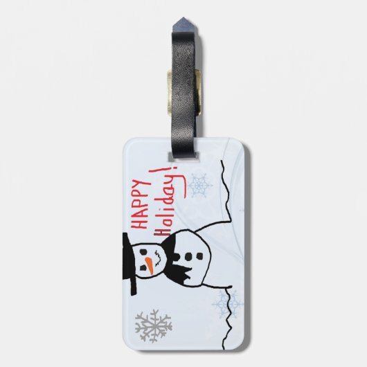 Snowman Gepäckanhänger (Rückseite vertikal)