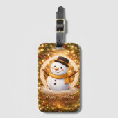 Snowman Gepäckanhänger (Vorderseite Vertikal)