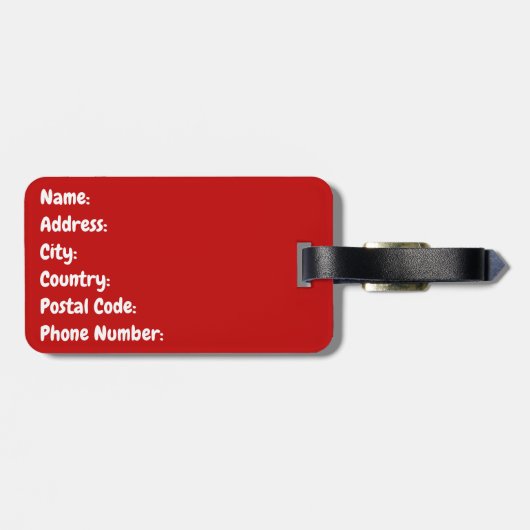 Snowman Gepäckanhänger (Rückseite horizontal)