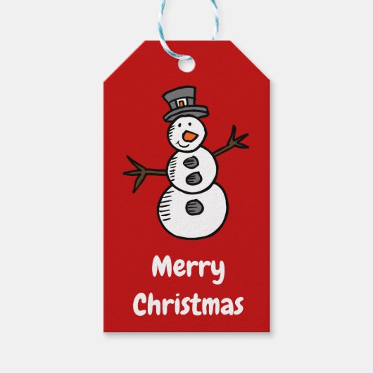 Snowman Geschenkanhänger (Vorderseite)