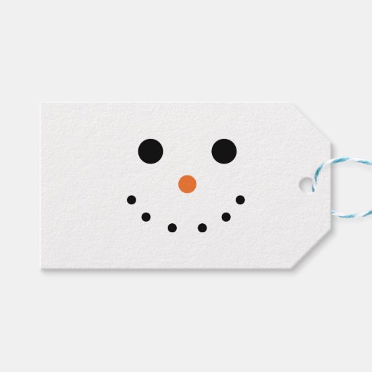 Snowman Geschenkanhänger (Vorderseite (Horizontal))