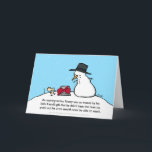 Snowman-Geschenkkarte für Schriftsteller Feiertagskarte<br><div class="desc">Dieses Comic wurde von Debbie Ridpath Ohi,  einem Buchautor und Illustrator für Kinder,  erstellt. Weitere Cartoon über die leichtere Seite des freischaffenden Schreibens und Illustrierens finden Sie auf Inkygirl.com oder besuchen Sie sie auf Twitter bei @inkyelbows.</div>