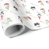 Snowman Geschenkpapier (Rolleneckpunkt)