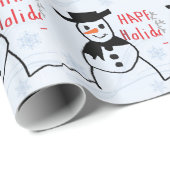 Snowman Geschenkpapier (Rolleneckpunkt)