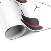 Snowman Geschenkpapier (Rolleneckpunkt)