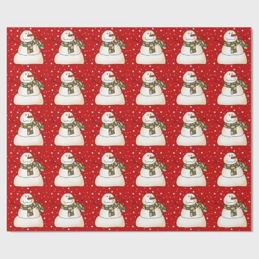 Snowman Geschenkpapier (Flach)
