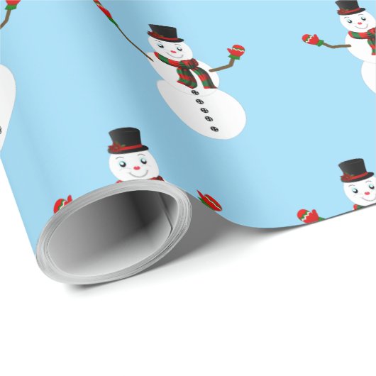 snowman geschenkpapier (Rolleneckpunkt)