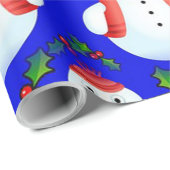 Snowman Geschenkpapier (Rolleneckpunkt)