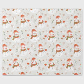 ⛄ snowman geschenkpapier (Flach)