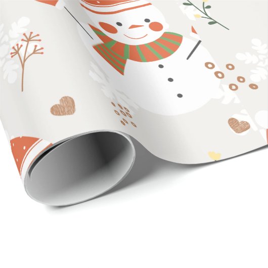 ⛄ snowman geschenkpapier (Rolleneckpunkt)