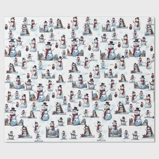 Snowman Geschenkpapier (Flach)