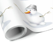 Snowman Geschenkpapier (Rolleneckpunkt)