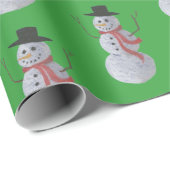 Snowman Geschenkpapier (Rolleneckpunkt)
