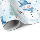 Snowman Geschenkpapier (Rolleneckpunkt)