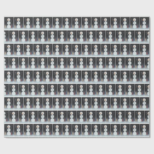 Snowman Geschenkpapier (Flach)