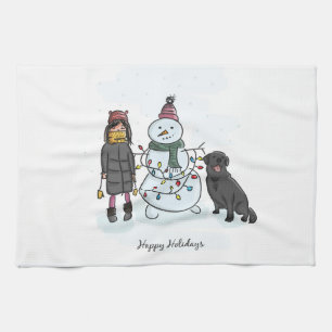 Snowman Geschirrtuch