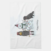 Snowman Geschirrtuch (Vertikal)