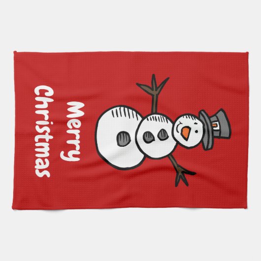 Snowman Geschirrtuch (Horizontal)