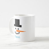 Snowman-Gesicht Gewohnter Winterurlaub Spaß lächel Kaffeetasse (Vorderseite Links)