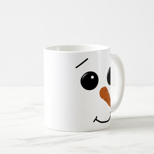 Snowman-Gesichts-Tasse Kaffeetasse (VorderseiteRechts)