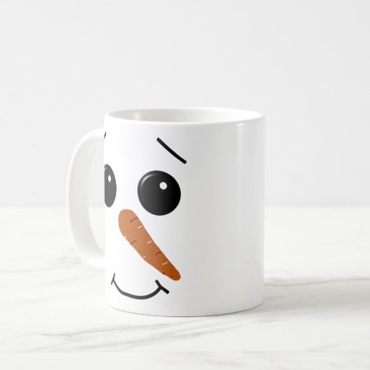 Snowman-Gesichts-Tasse Kaffeetasse (Vorderseite Links)