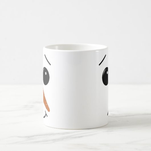 Snowman-Gesichts-Tasse Kaffeetasse (Mittel)