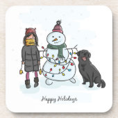 Snowman Getränkeuntersetzer (Vorderseite)