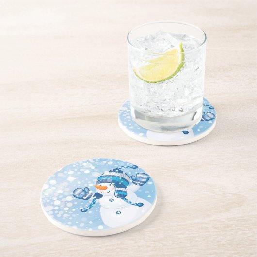 Snowman Getränkeuntersetzer (Seite)