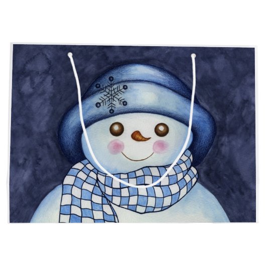 Snowman Gift Bag Große Geschenktüte (Rückseite)