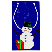 Snowman Gift Bag Kleine Geschenktüte (Rückseite)
