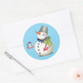 Snowman Gift Glossy Stickers 3 inch (Blatt 6) (Umschlag)