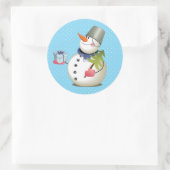 Snowman Gift Glossy Stickers 3 inch (Blatt 6) (Tasche)