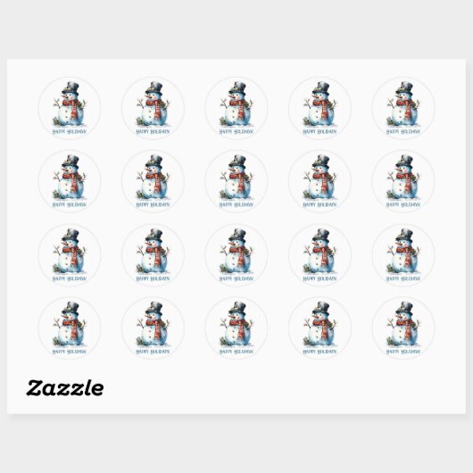 Snowman Gift Sticker (Blatt)