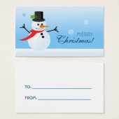 Snowman Gift Tag (Vorne & Hinten)