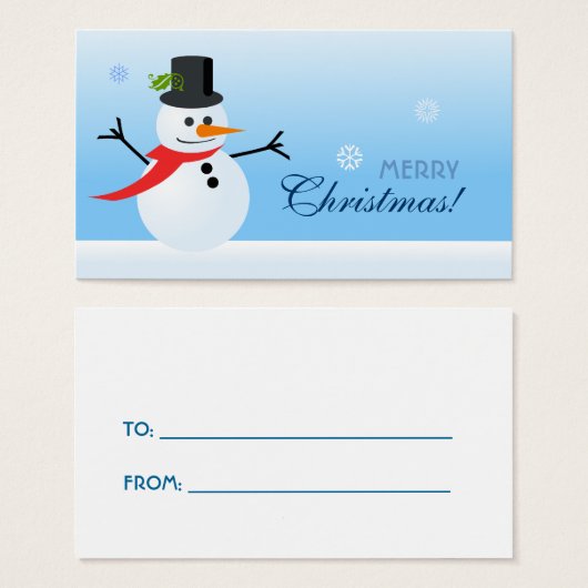 Snowman Gift Tag (Vorne & Hinten)
