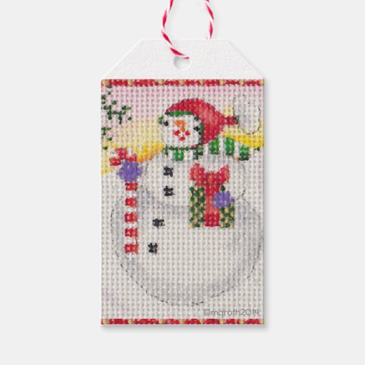 Snowman Gift Tag Geschenkanhänger (Vorderseite)