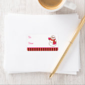 Snowman Gift Tag Labels Adressaufkleber (Insitu)
