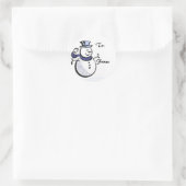 Snowman Gift Tag Sticker (Tasche)