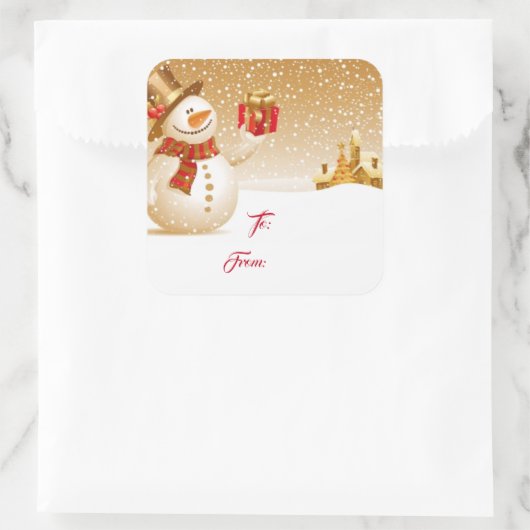 Snowman Gift Tag Stickers (Tasche)