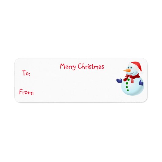 Snowman Gift Tags (Vorne)