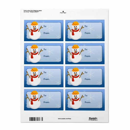 Snowman Gift Tags (Vorne)