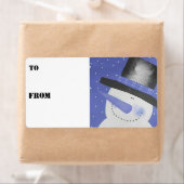 Snowman Gift Tags - Blau (Insitu)