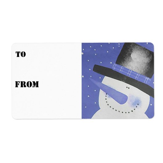Snowman Gift Tags - Blau (Vorne)