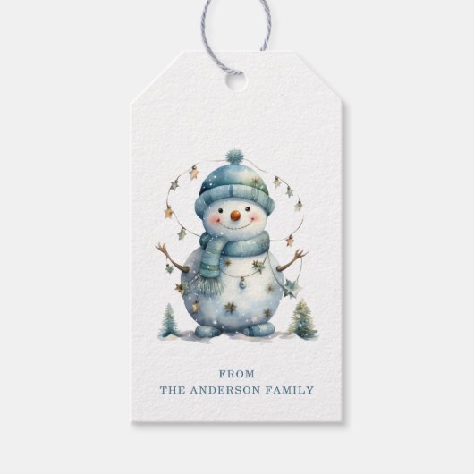 Snowman Gift Tags Geschenkanhänger (Vorderseite)