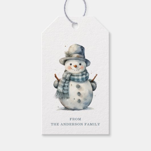 Snowman Gift Tags Geschenkanhänger (Vorderseite)