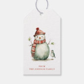 Snowman Gift Tags Geschenkanhänger (Vorderseite)