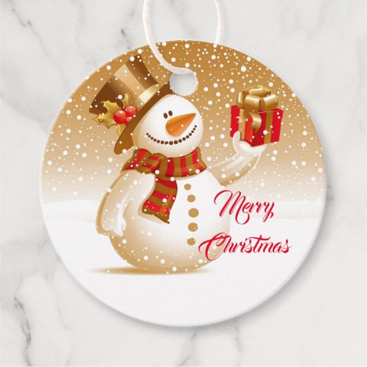Snowman Gift Tags Geschenkanhänger (Vorderseite)