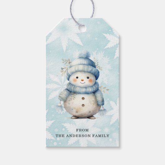 Snowman Gift Tags Geschenkanhänger (Vorderseite)